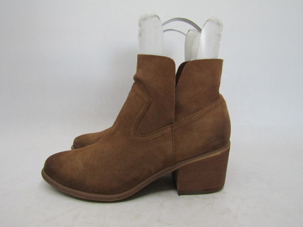 BP Womens Size 8.5 M Brown Suede Zip Ankle Fashion Boots Bootie